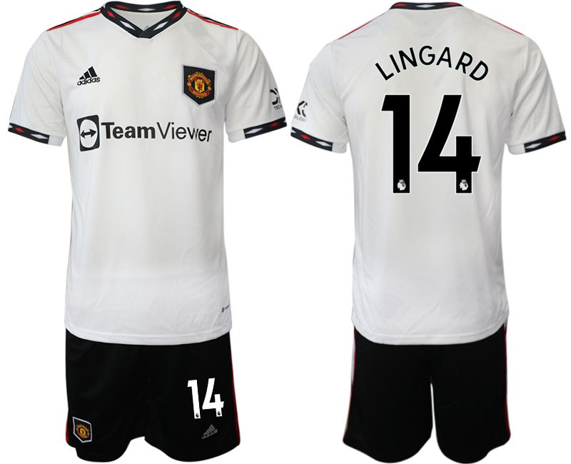 Men 2022-2023 Club Manchester United away white #14 Soccer Jersey
